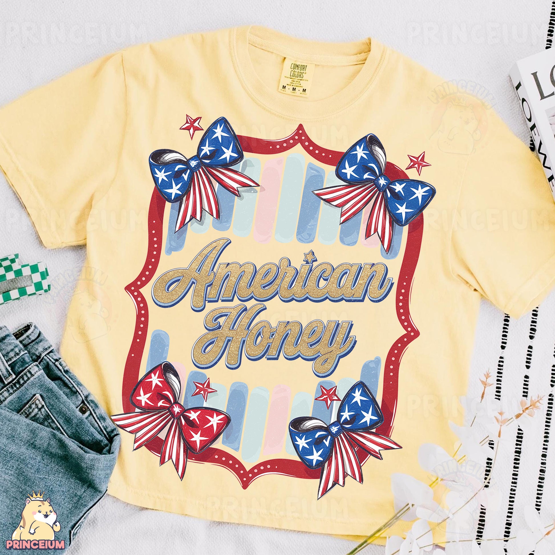 a t - shirt with the words american honey on it