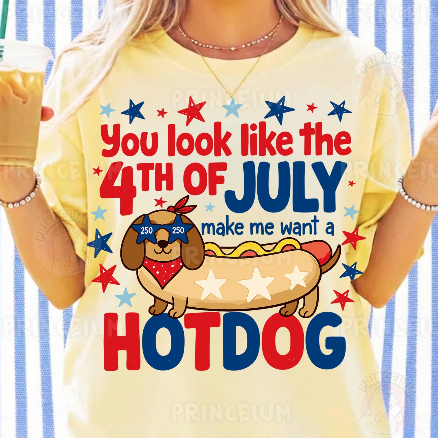 You Look Like The 4th Of July Make Me Want A Hotdog Sublimation Design PNG | Funny Dachshund Patriotic Digital Download