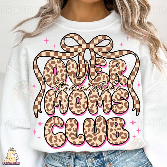 a woman wearing a white shirt with a leopard print on it