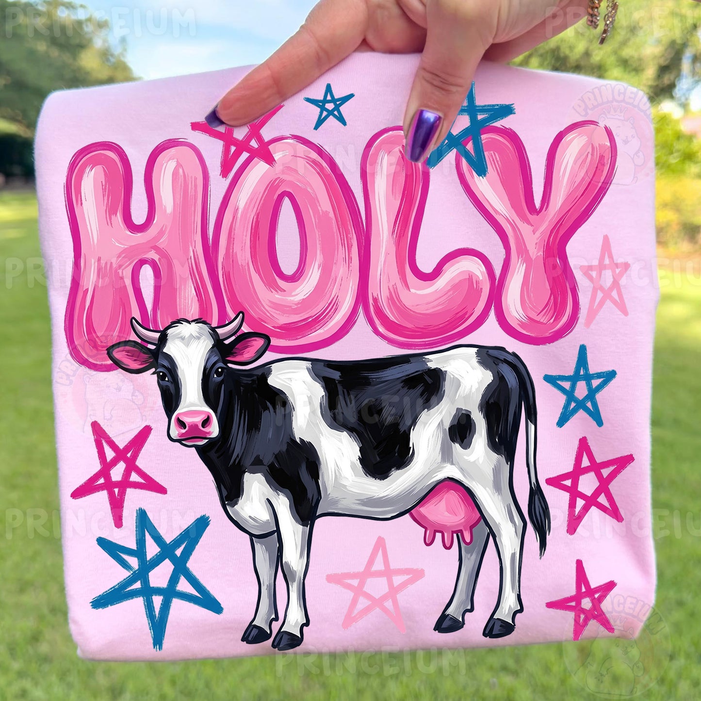 Holy Cow PNG, Funny Cow Shirt Design, Farm Animal Graphic, Western Country Sublimation
