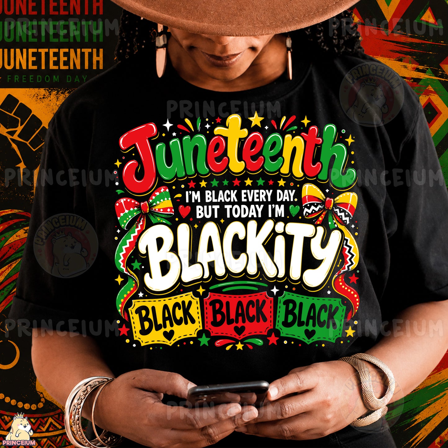 Juneteenth I'm Blackity Sublimation Design PNG Black Every Day Freedom Day Digital Download