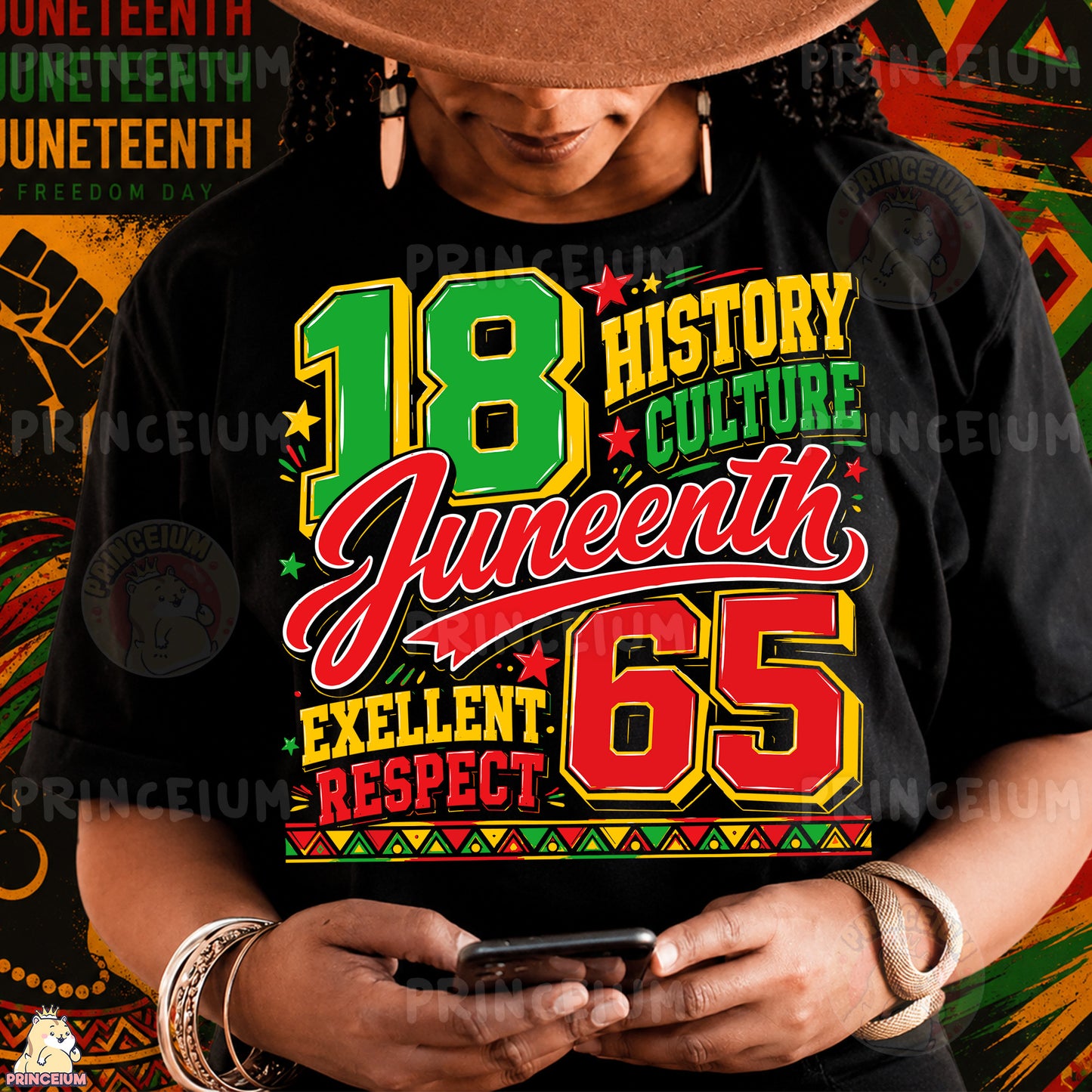 Juneteenth 1865 History Culture Excellent Respect Sublimation Design PNG Freedom Day Digital Download