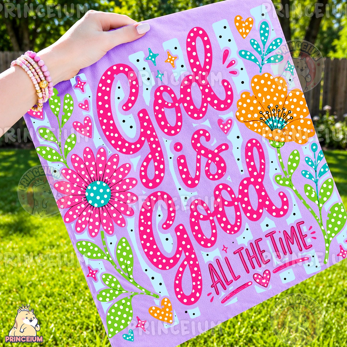 God Is Good All The Time Sublimation Design PNG Christian Floral Digital Download NEW26