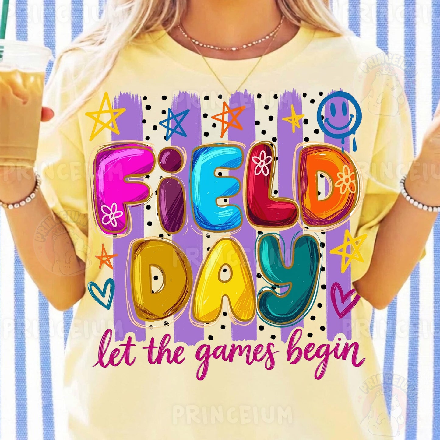 Field Day Let The Games Begin Sublimation Design PNG | Colorful School Field Day Digital Download