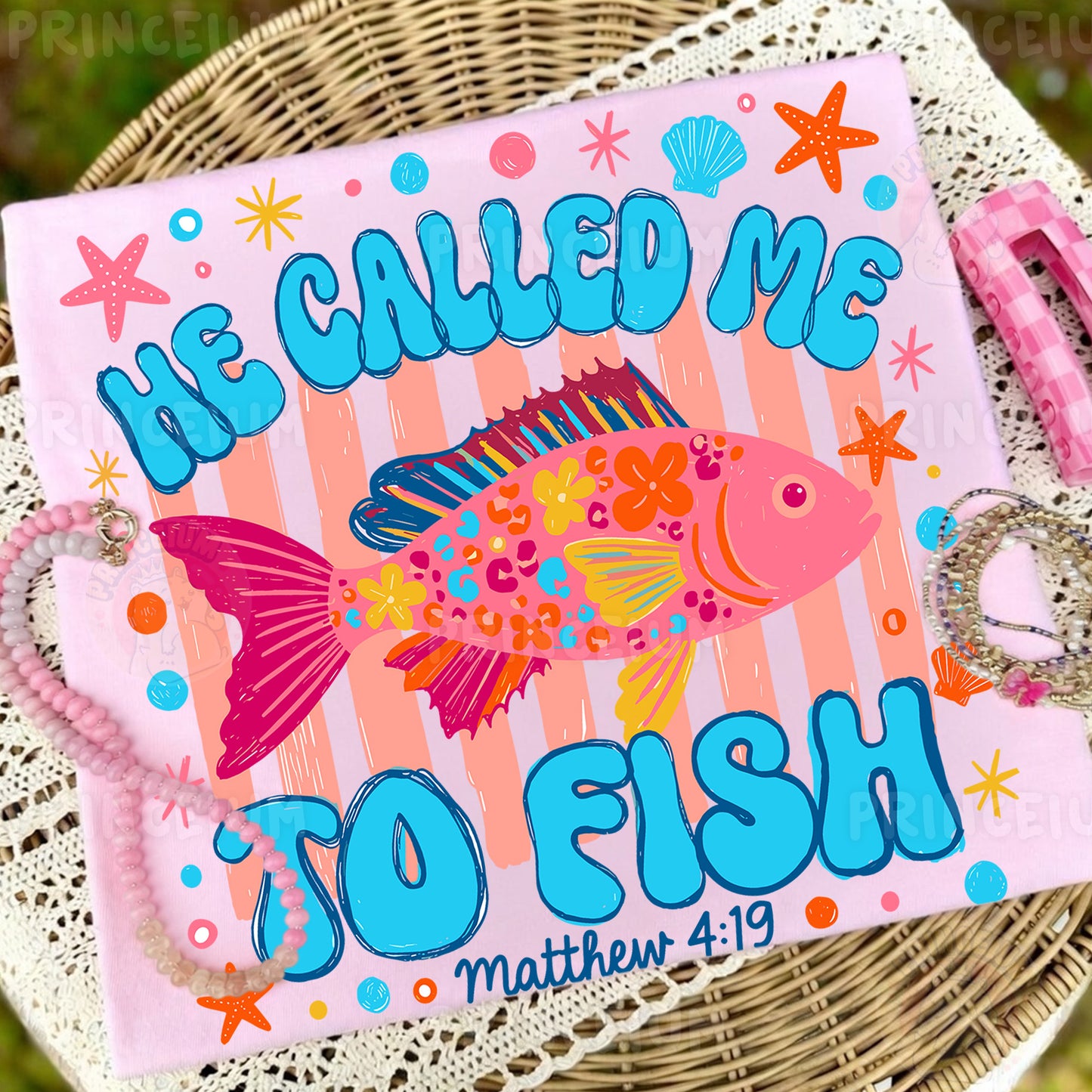 He Called Me To Fish Sublimation Design PNG | Christian Fishing Matthew 4:19 Digital Download