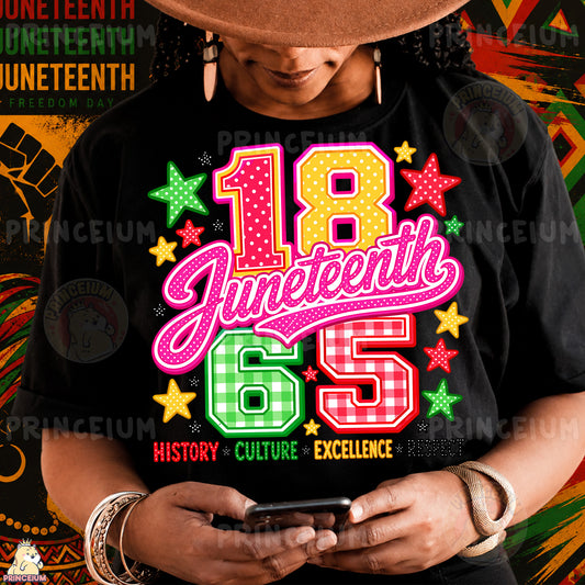 1865 Juneteenth History Culture Excellence Respect Sublimation Design PNG Freedom Day Digital Download NEW26