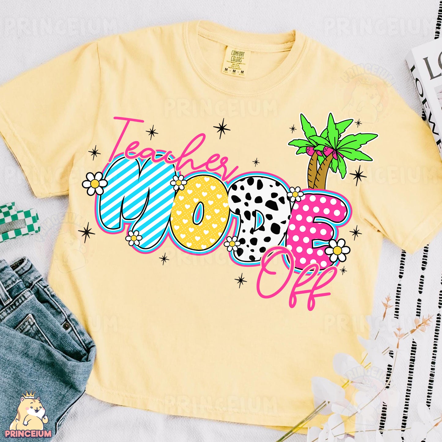 a t - shirt with the word doh on it next to a pair of