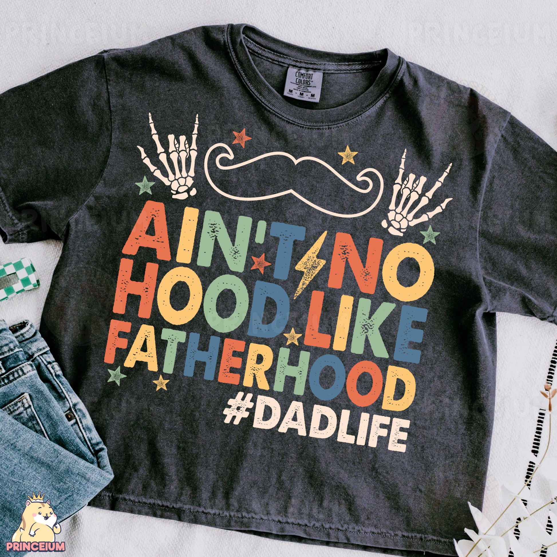 a t - shirt that says,'anti - no hood like fatherhood '