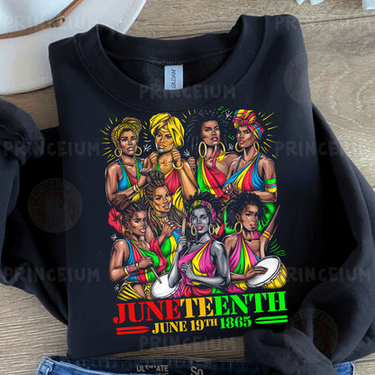 a t - shirt with a group of women on it
