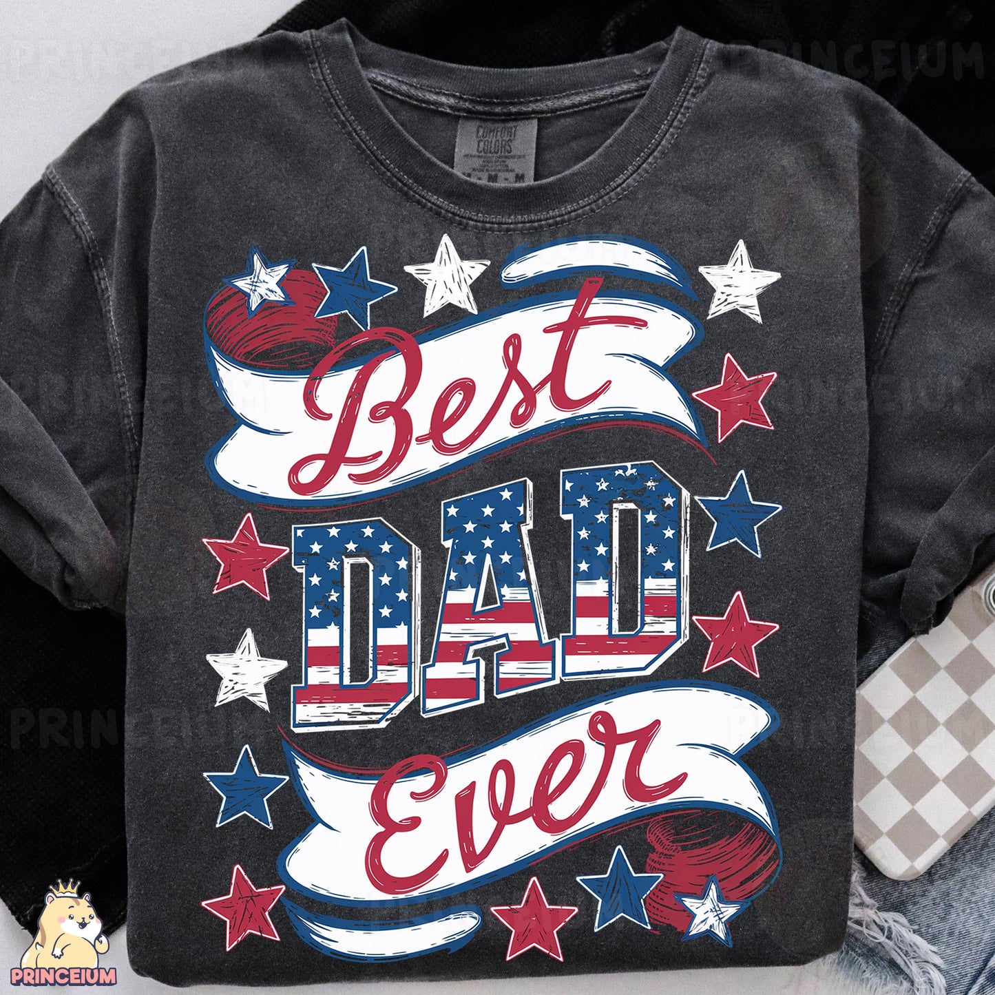 a t - shirt with the words best dad ever on it