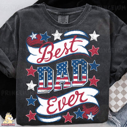 a t - shirt with the words best dad ever on it