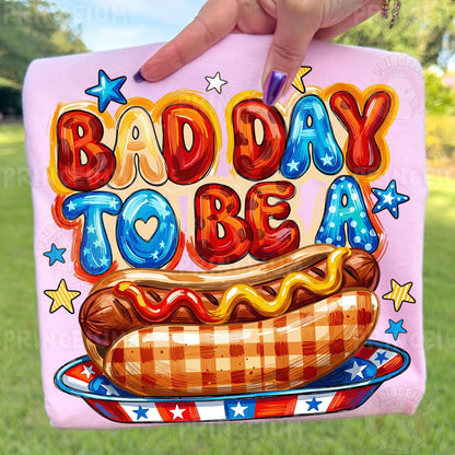 Bad Day To Be A Weiner Sublimation Design PNG | Funny Hot Dog Patriotic Digital Download