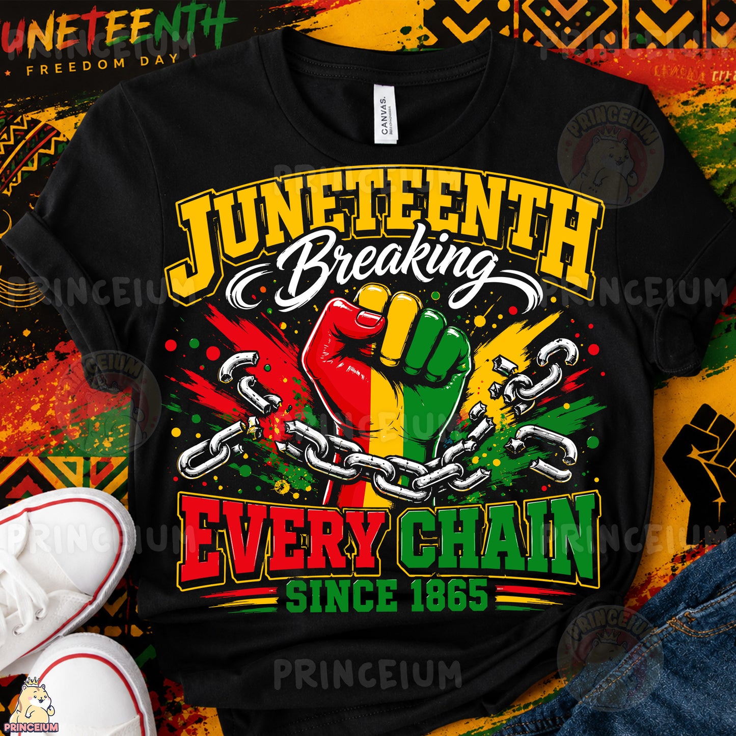 Juneteenth Breaking Every Chain Sublimation Design PNG Freedom Day 1865 Digital Download