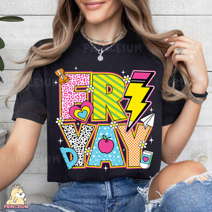 a woman wearing a t - shirt with the words happy birthday on it