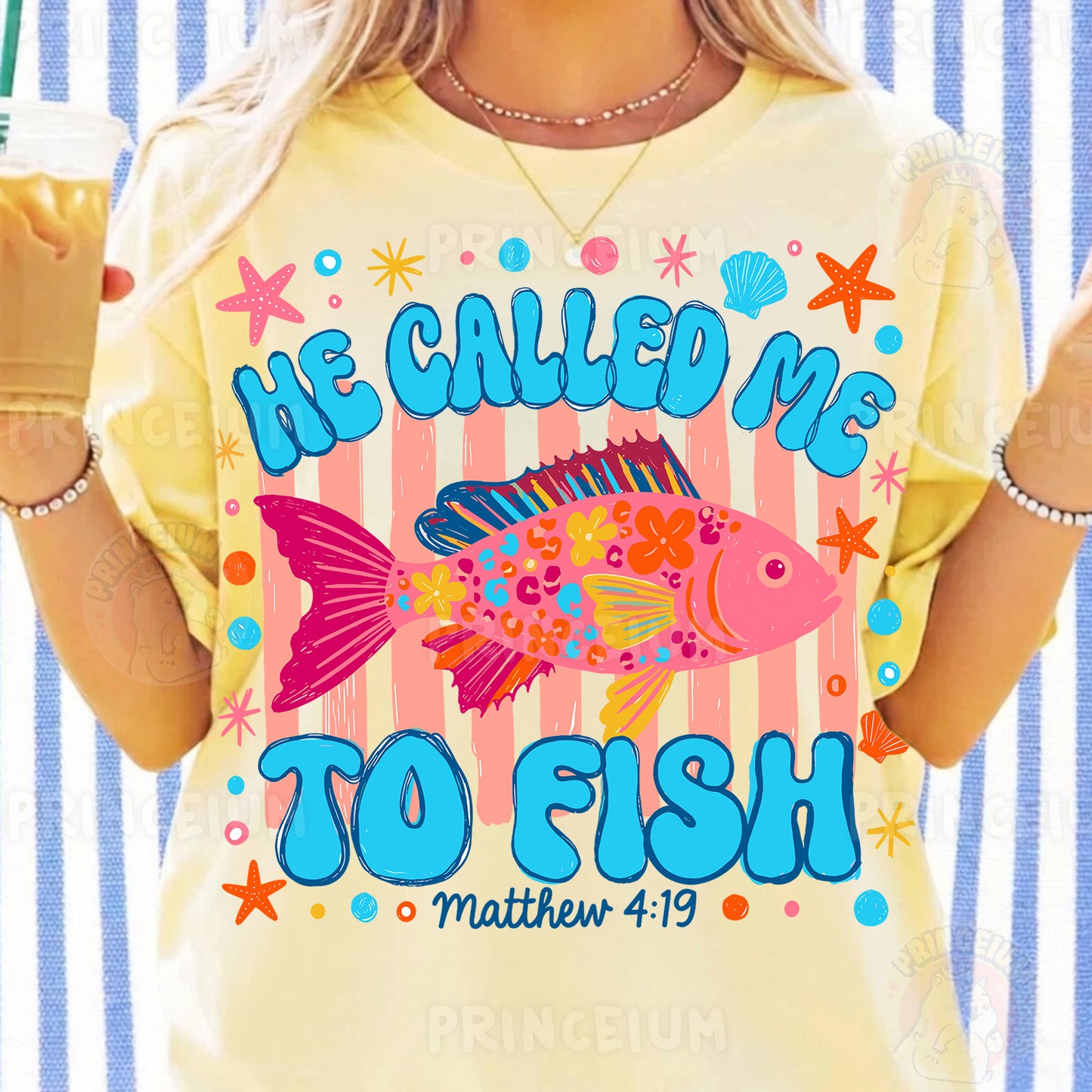 He Called Me To Fish Sublimation Design PNG | Christian Fishing Matthew 4:19 Digital Download