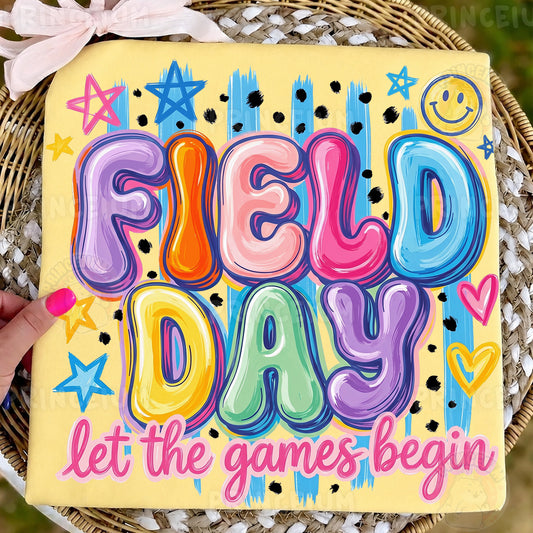 Field Day Let The Games Begin PNG, School Sports Day Shirt Design, Cute Teacher Sublimation