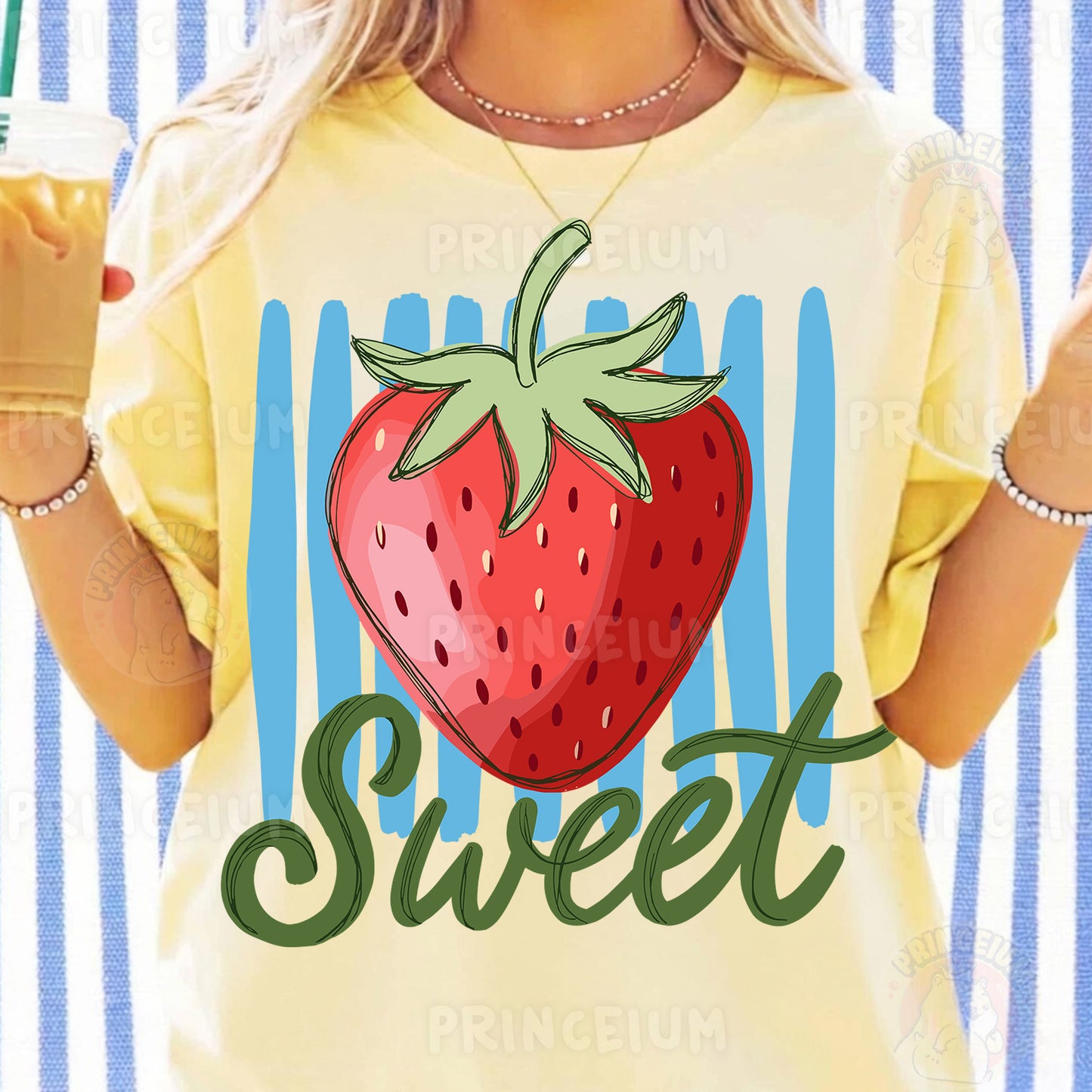 Sweet Strawberry Sublimation Design PNG  Fruit Summer Digital Download