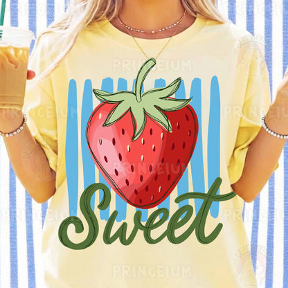 Sweet Strawberry Sublimation Design PNG  Fruit Summer Digital Download