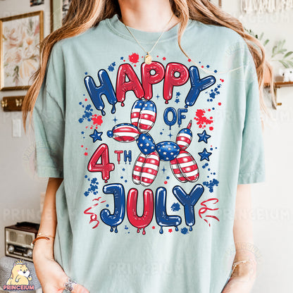 a woman wearing a fourth of july shirt