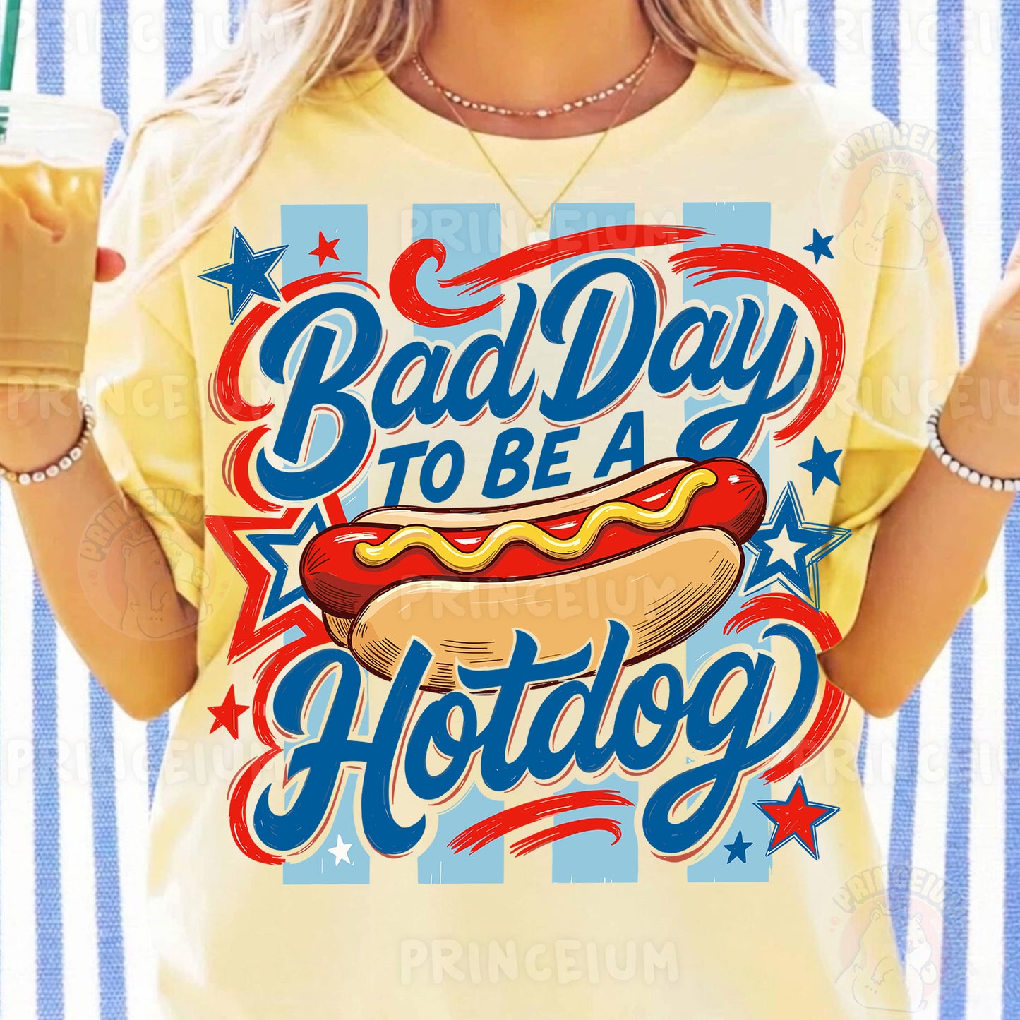 Bad Day To Be A Hotdog Sublimation Design PNG Funny Patriotic Hot Dog Digital Download