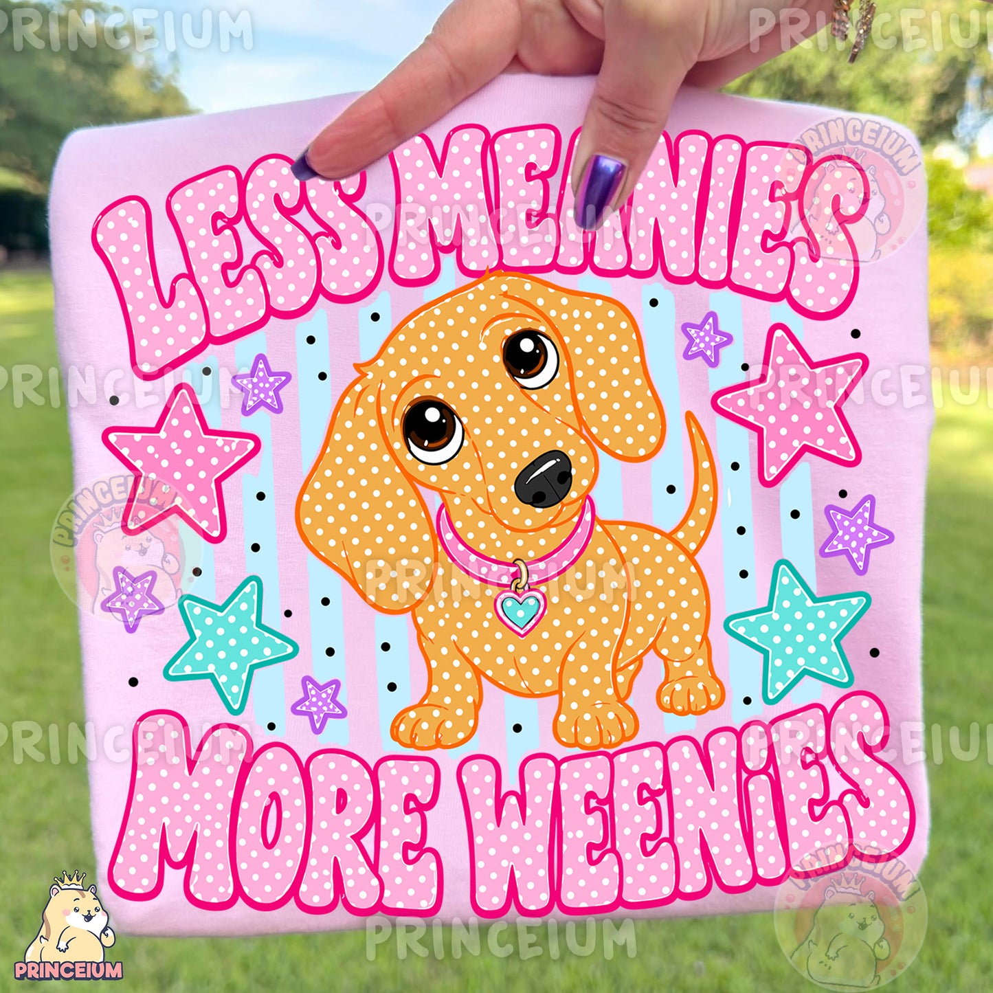 Less Meanies More Weenies Sublimation Design PNG Dachshund Digital Download NEW26