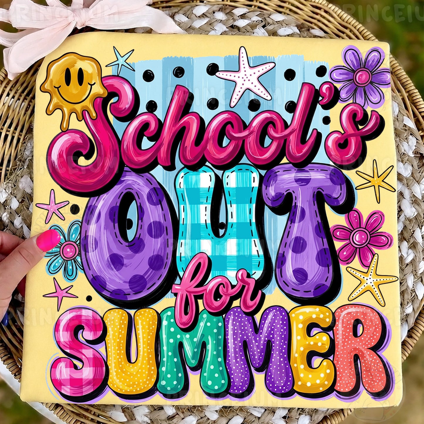 School’s Out For Summer PNG, Summer Vacation Shirt Design, Retro Teacher Sublimation