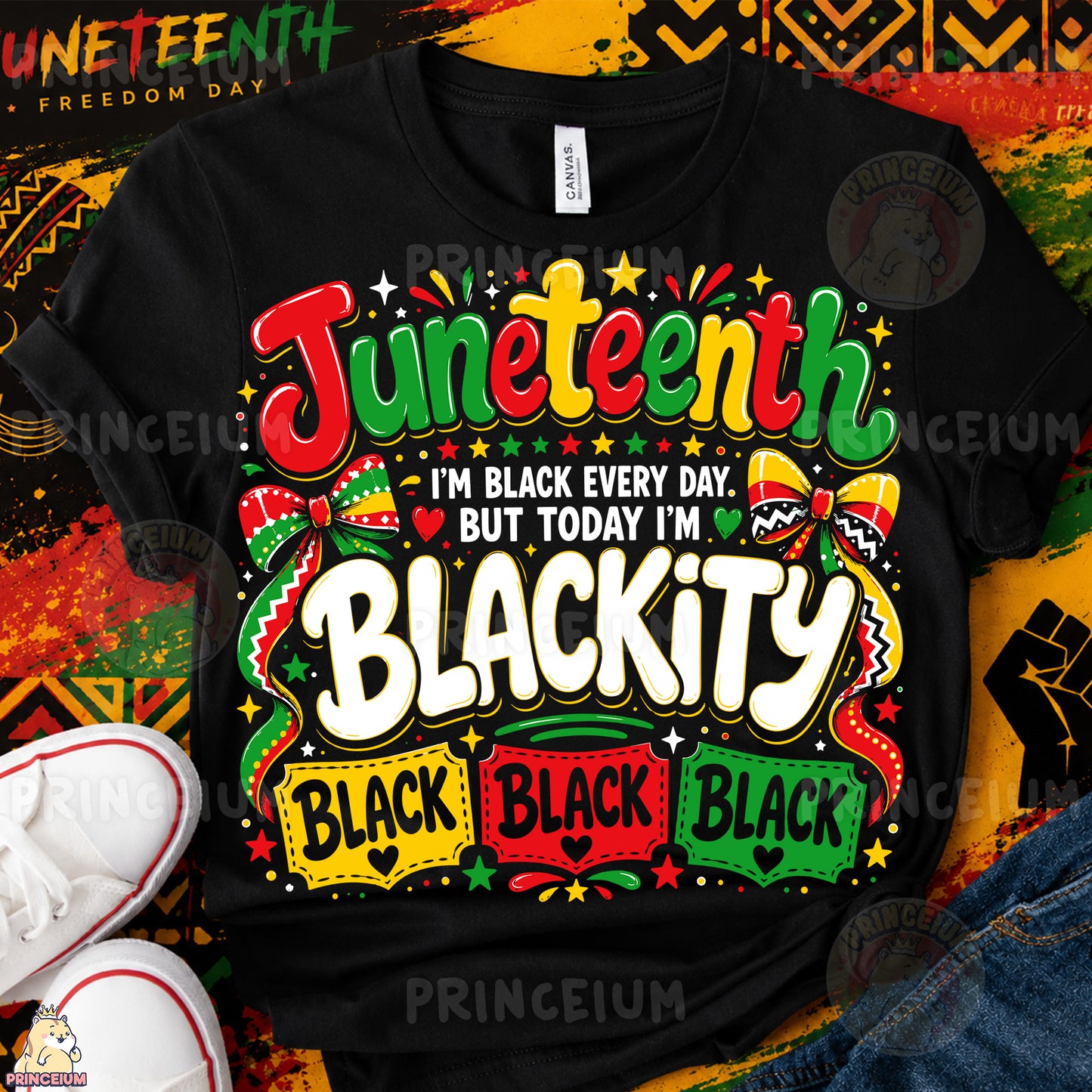 Juneteenth I'm Blackity Sublimation Design PNG Black Every Day Freedom Day Digital Download