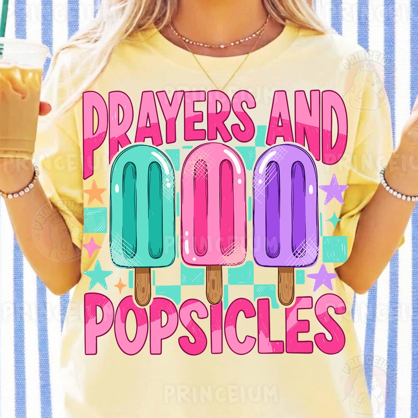 Prayers and Popsicles Sublimation Design PNG | Cute Christian Summer Digital Download