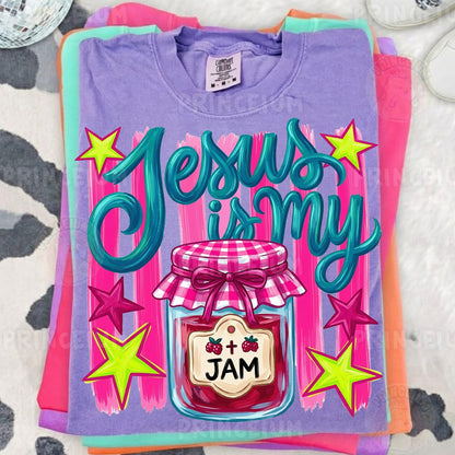 Jesus is my Jam PNG  Christian Sublimation Design for Shirts
