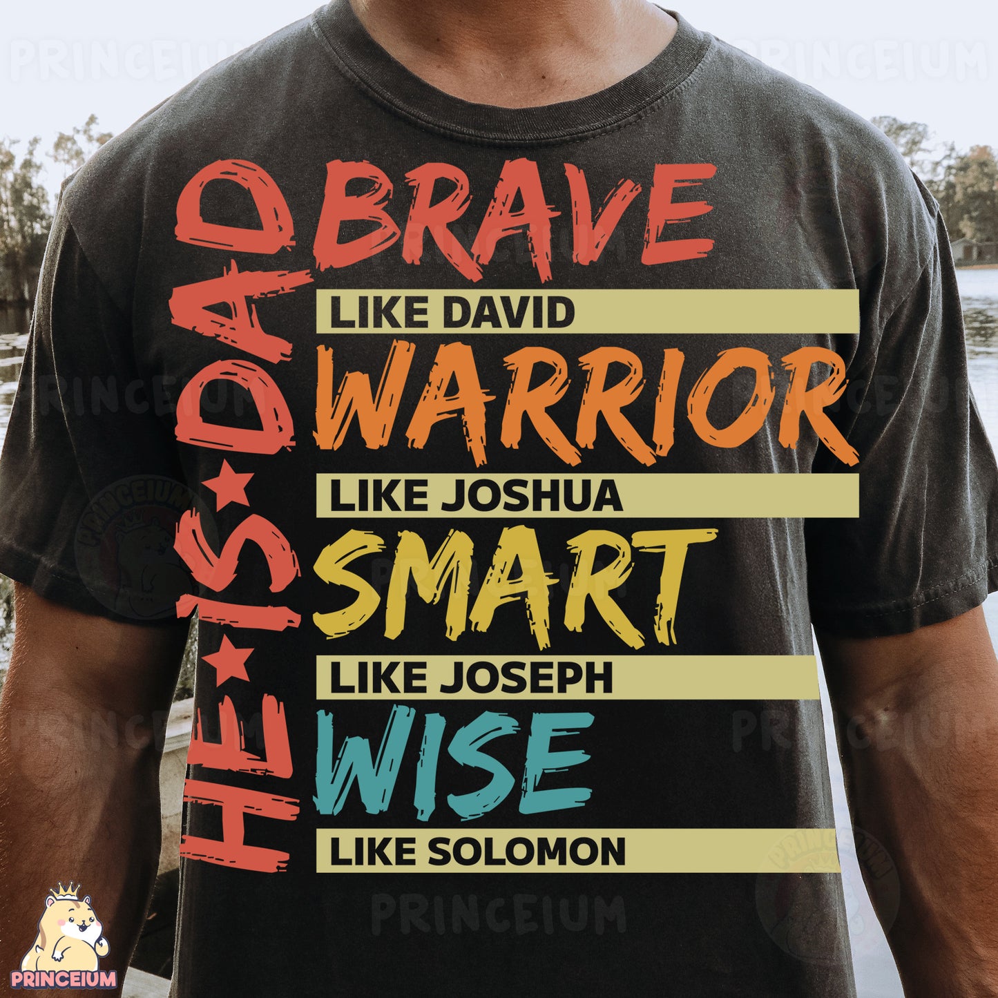 a man wearing a t - shirt with a message on it