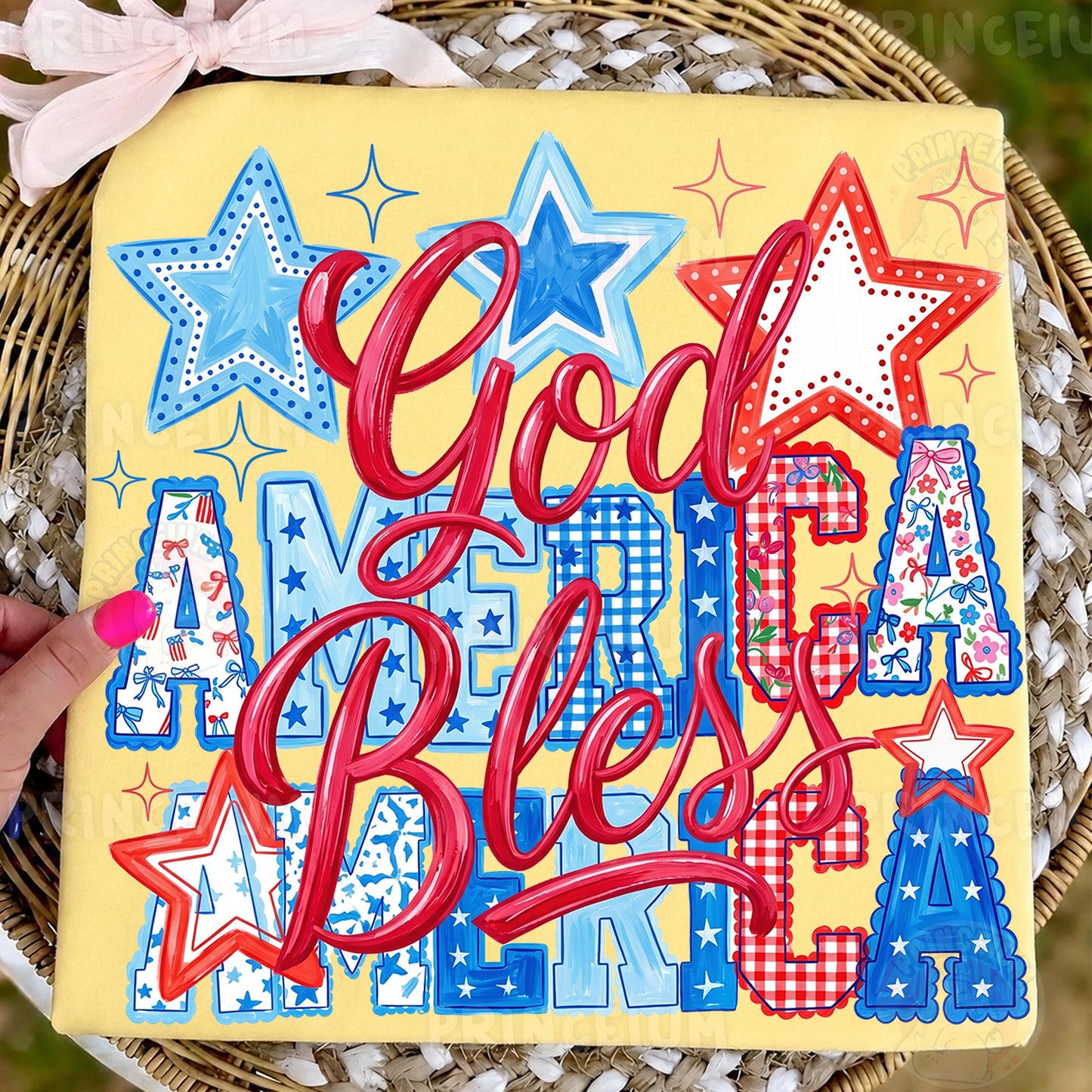 God Bless America PNG, Patriotic Fourth of July Shirt Design, Retro USA Sublimation Graphic