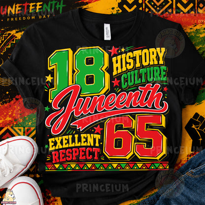 Juneteenth 1865 History Culture Excellent Respect Sublimation Design PNG Freedom Day Digital Download