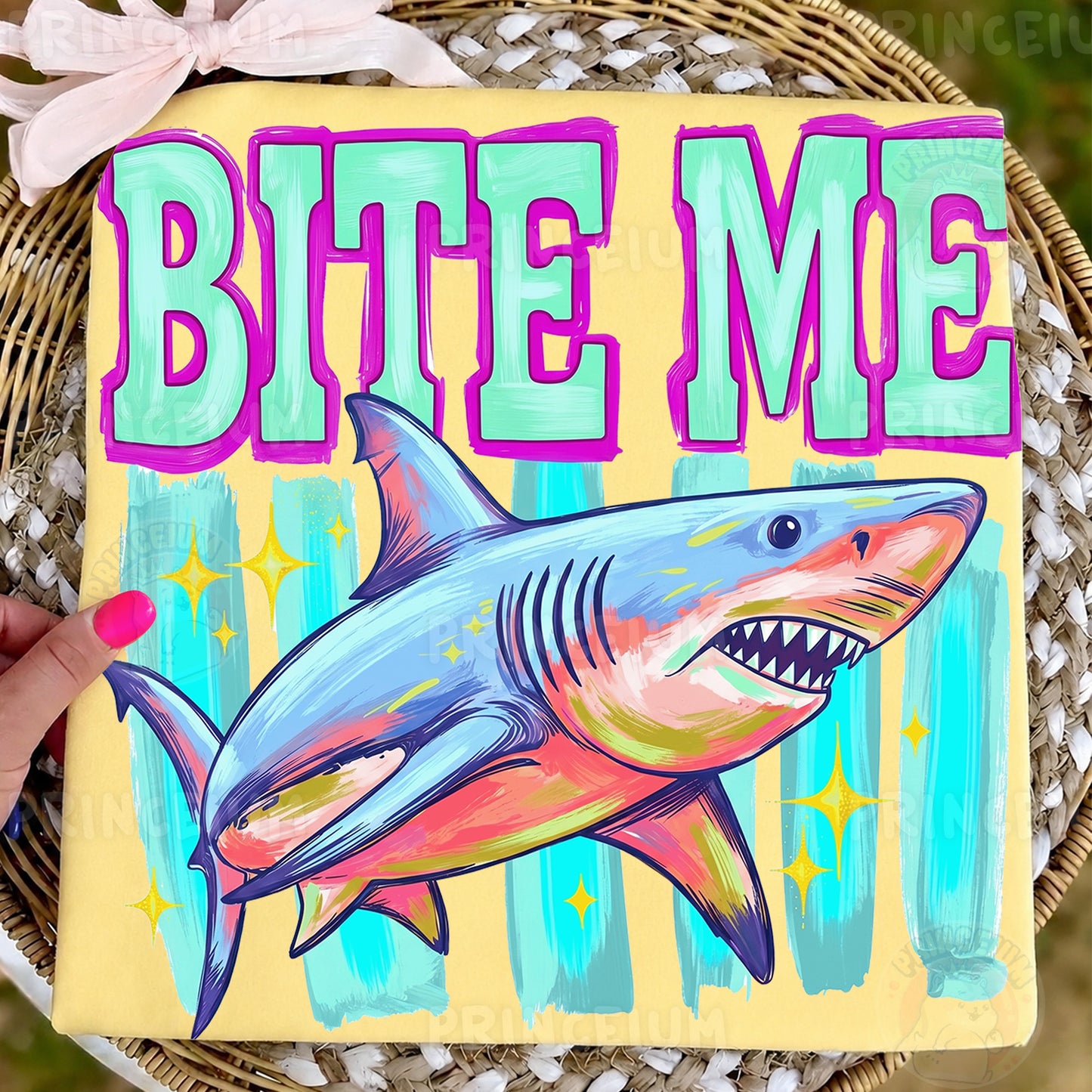 Bite Me Shark PNG, Funny Summer Beach Shirt Design, Shark Sublimation Graphic