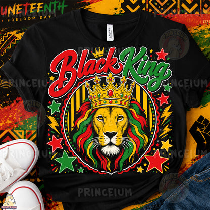 Black King Juneteenth Sublimation Design PNG Lion Freedom Day Digital Download