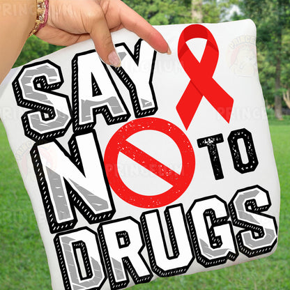 Red Ribbon Week Bundle Png, In October We Wear, Red Ribbon Week Png, Drug-Free, Anti-Drug Svg, Red ribbon Week, Sublimation Designs, Digital