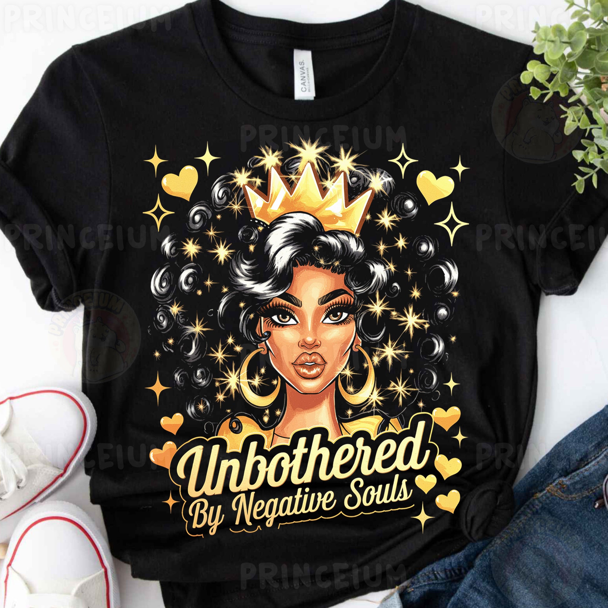 a t - shirt with an image of a woman wearing a crown