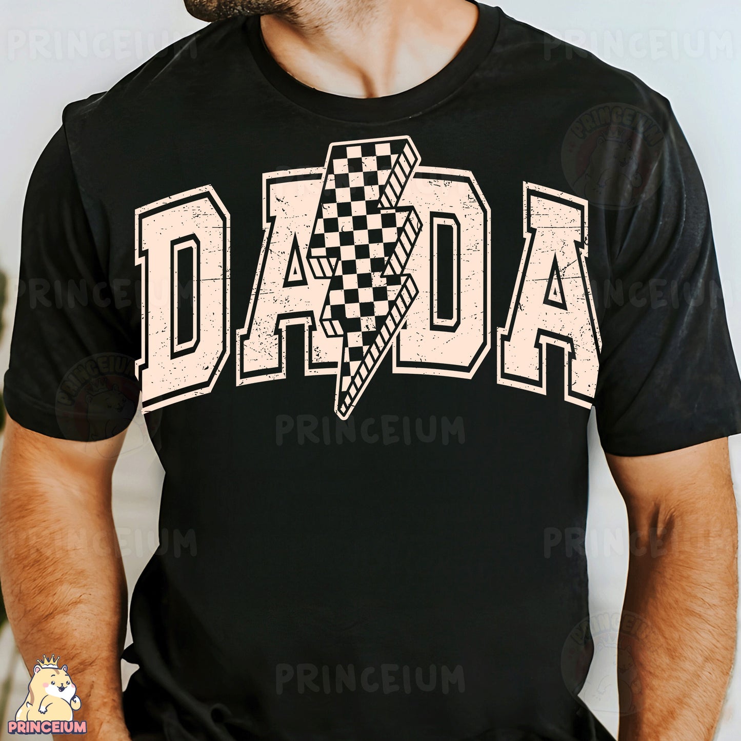 a man wearing a dad shirt with a checkered design