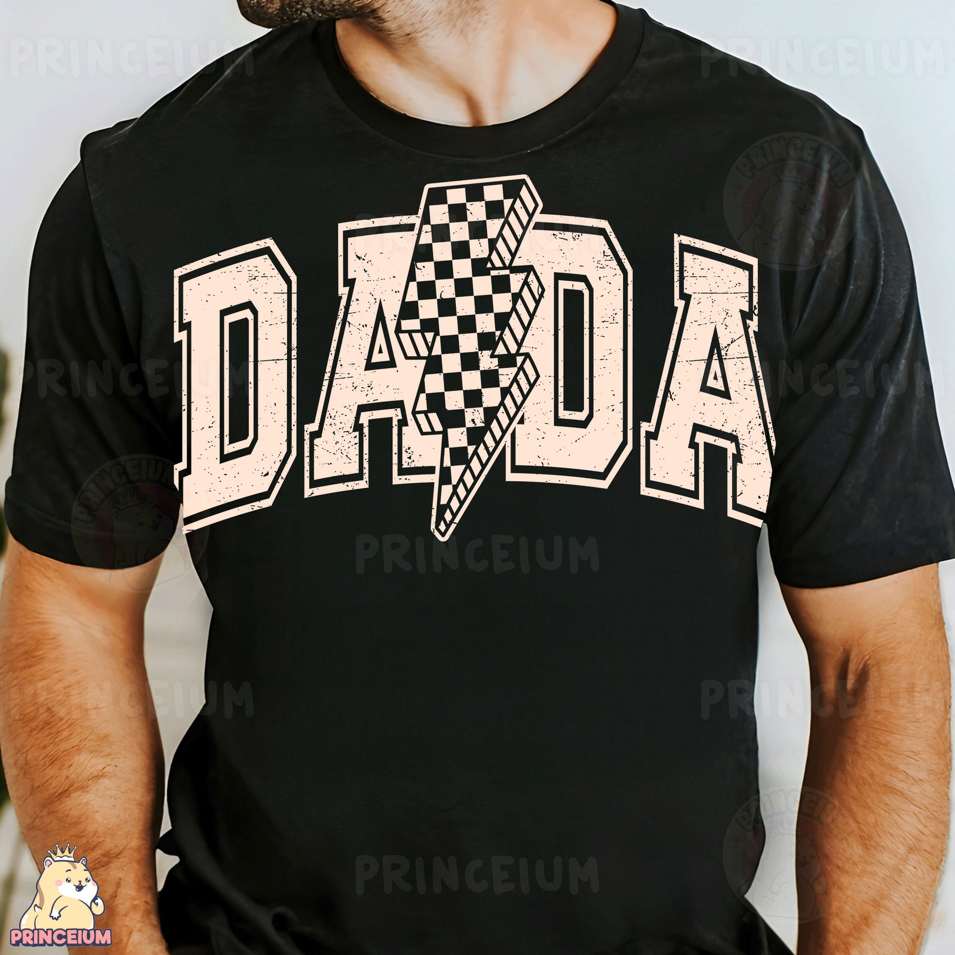 a man wearing a dad shirt with a checkered design