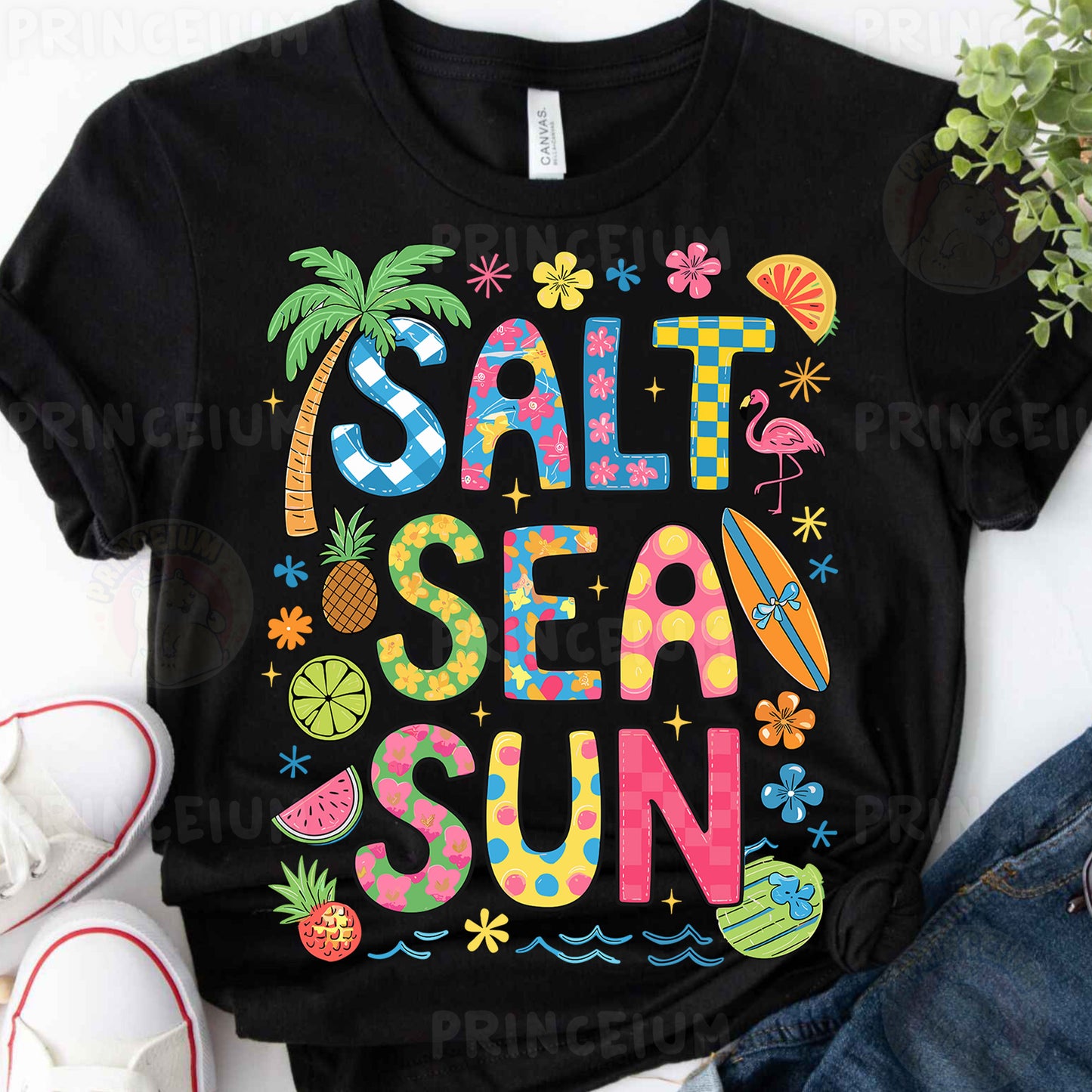a t - shirt that says salt sea sun