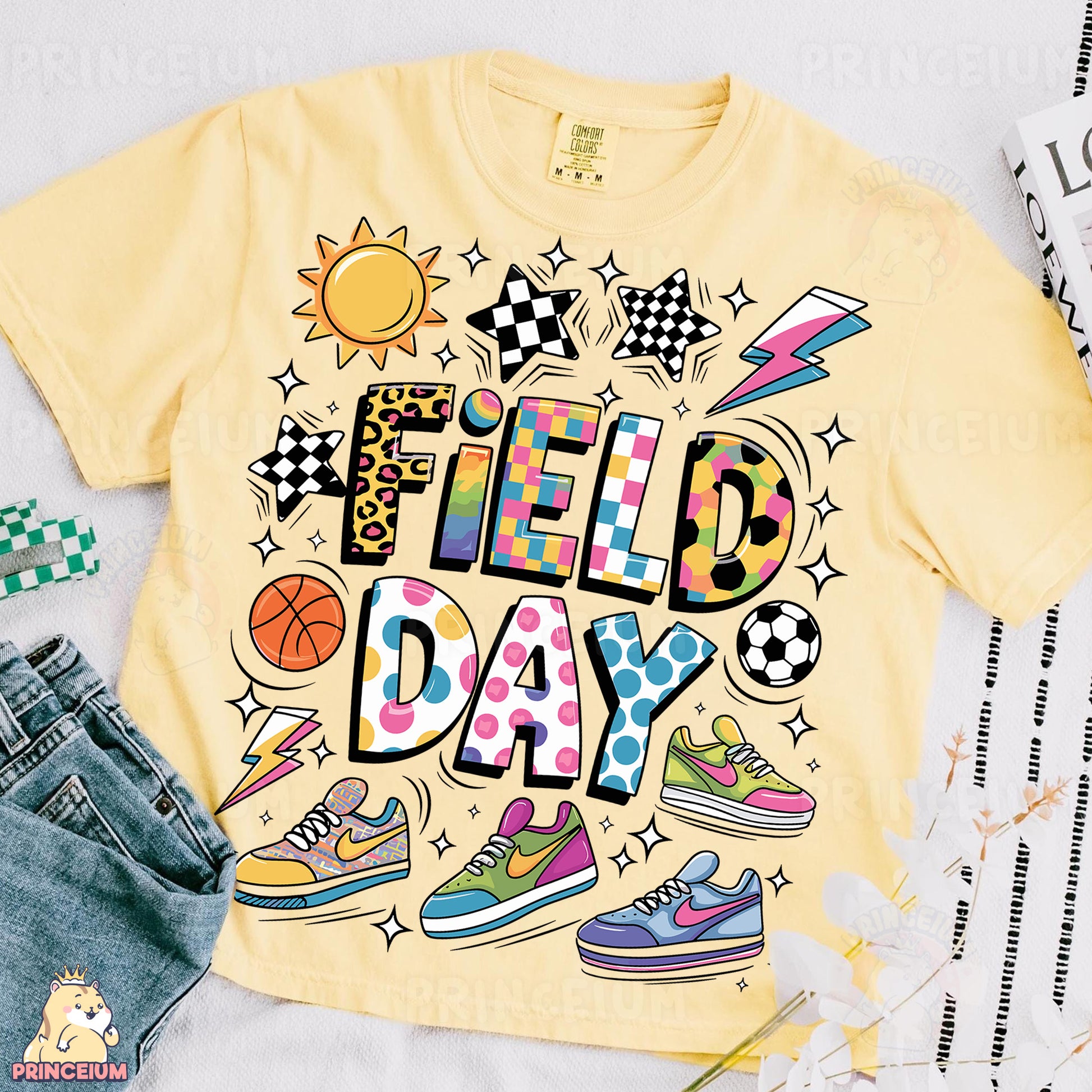 a t - shirt with the words hello day on it