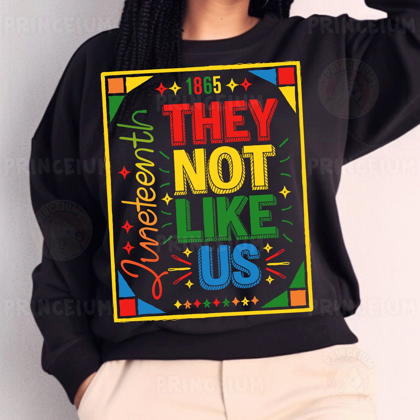 a woman with braids wearing a black sweatshirt