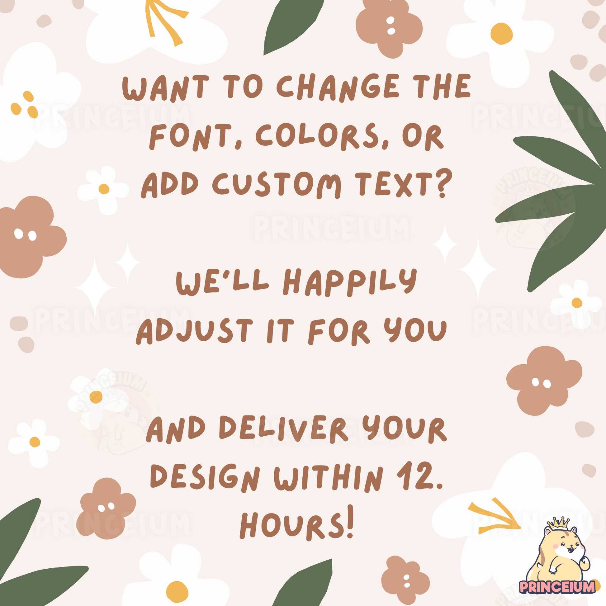 a pink background with flowers and text that says, want to change the font colors