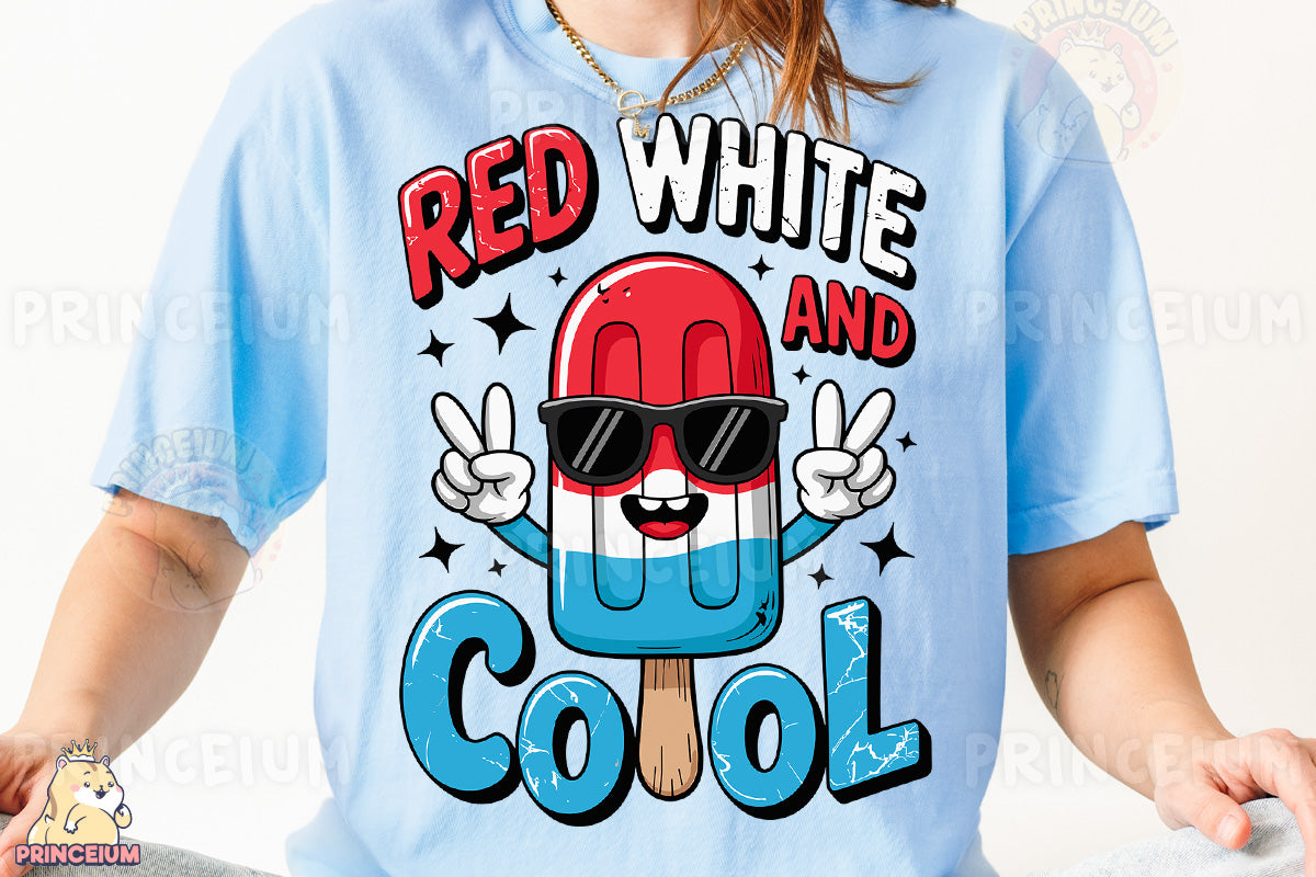 a person wearing a red white and blue shirt