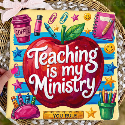 Teaching Is My Ministry PNG, Teacher Shirt Design, Back To School Sublimation Graphic