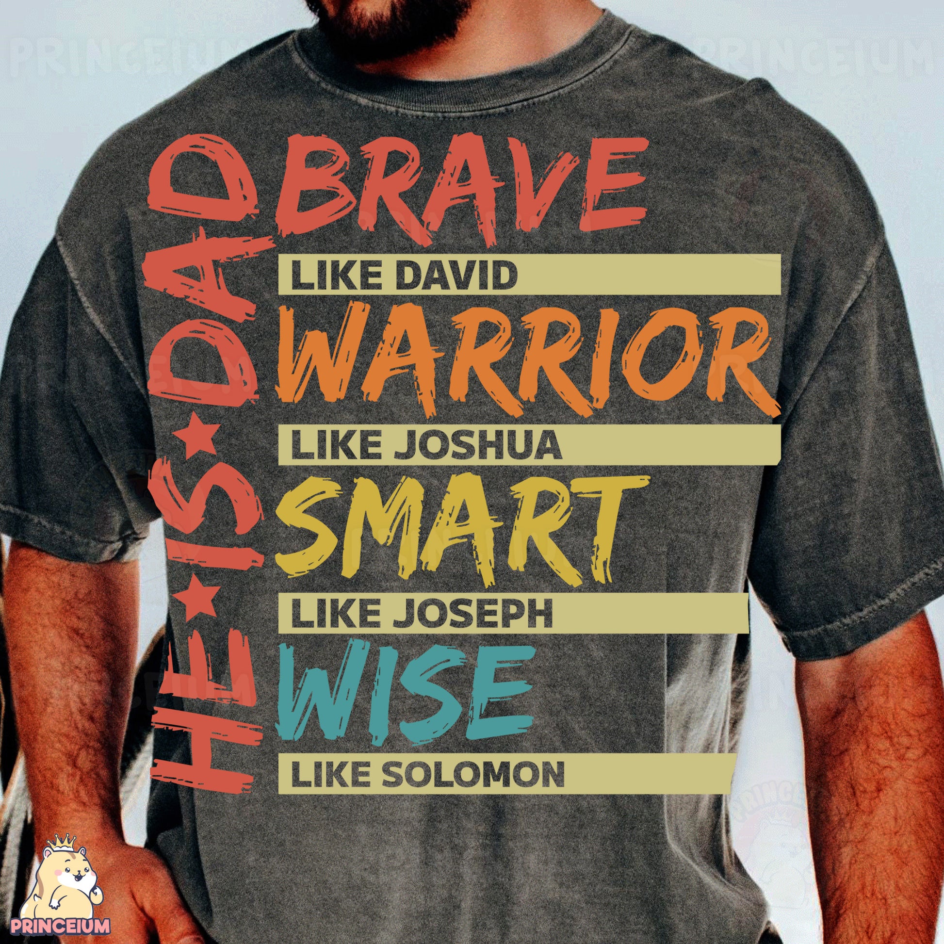 a man with a beard wearing a gray shirt