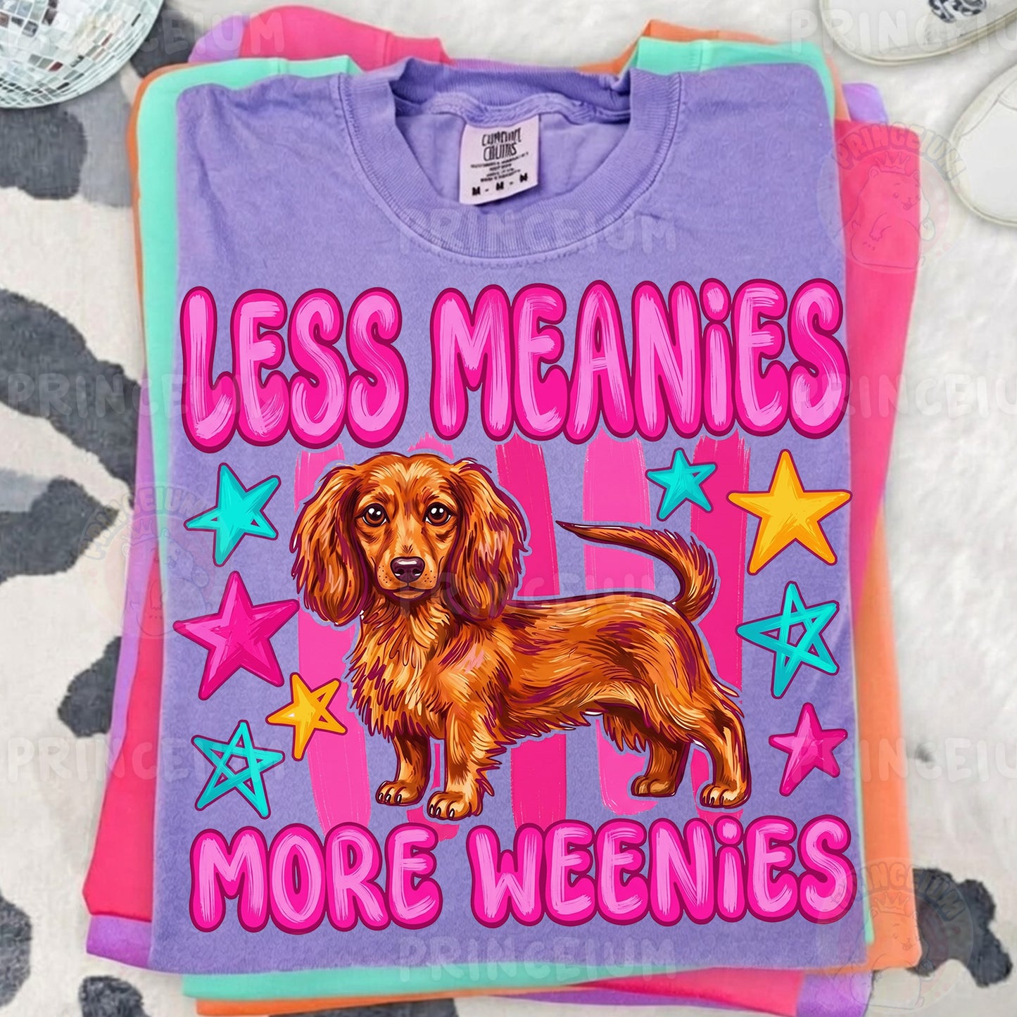 Less Meanies More Weenies Sublimation Design PNG  Dachshund Dog Digital Download