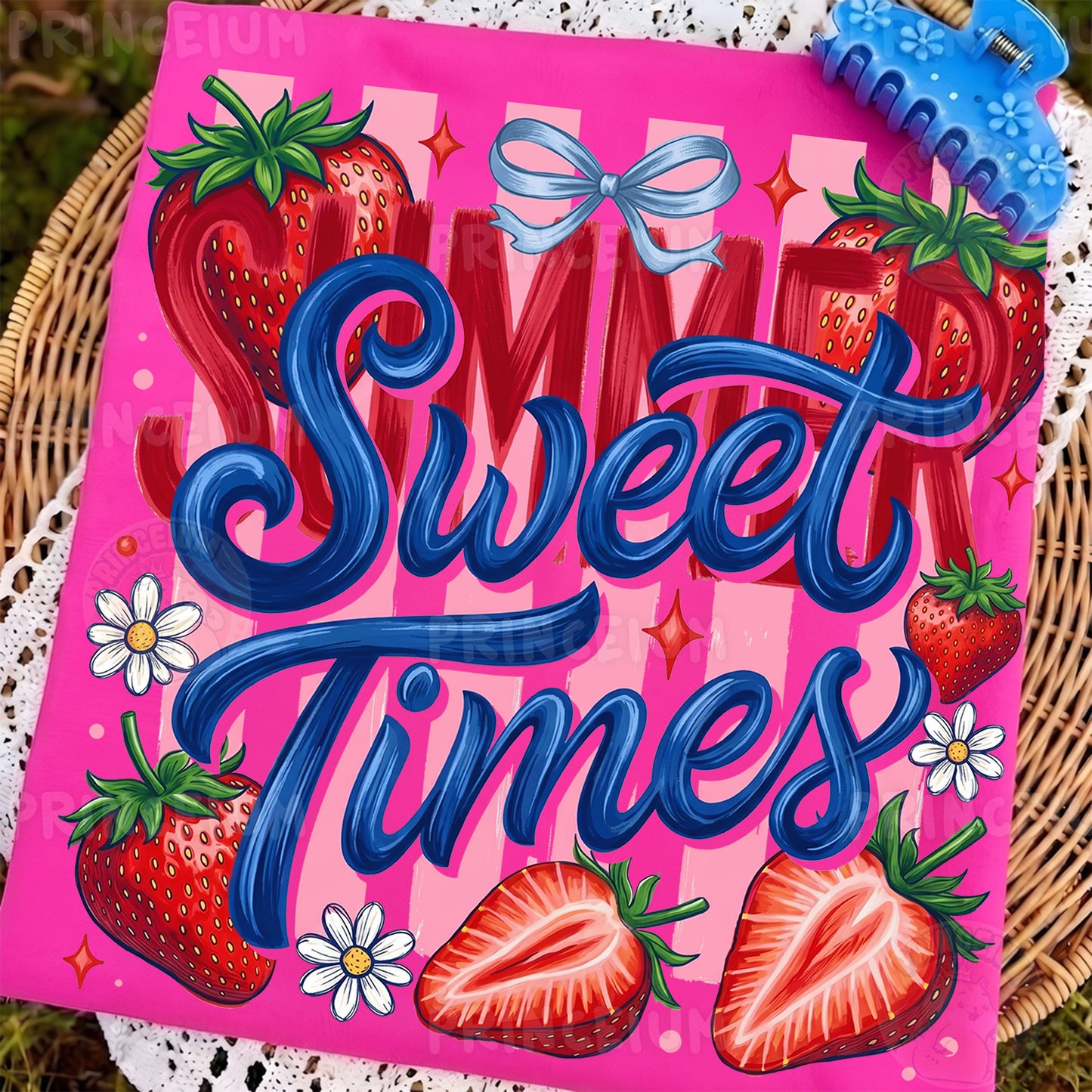 Sweet Summer Times PNG, Strawberry Summer Shirt Design, Cute Coquette Sublimation Graphic