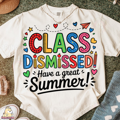 a t - shirt that says class dismposed have a great summer