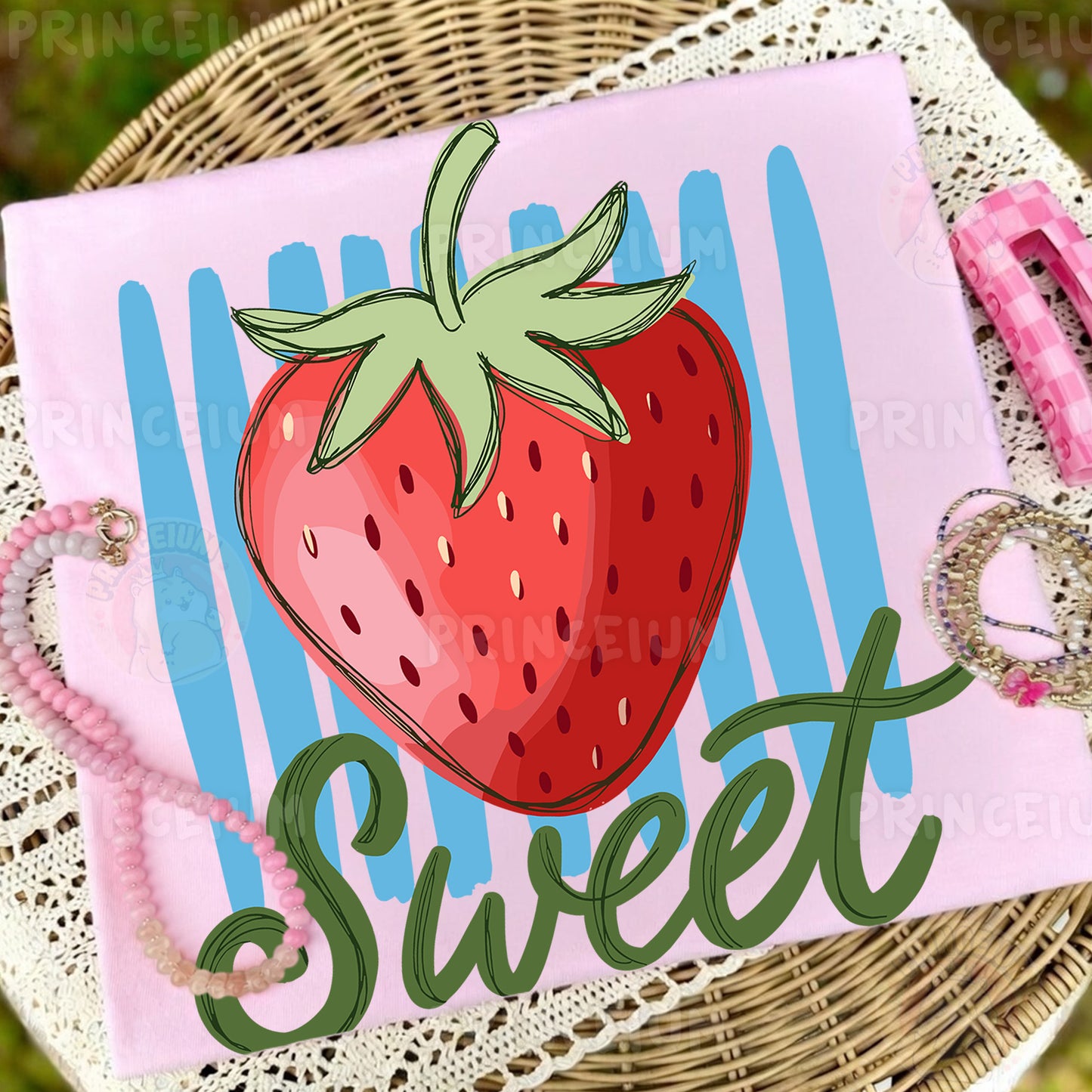 Sweet Strawberry Sublimation Design PNG  Fruit Summer Digital Download