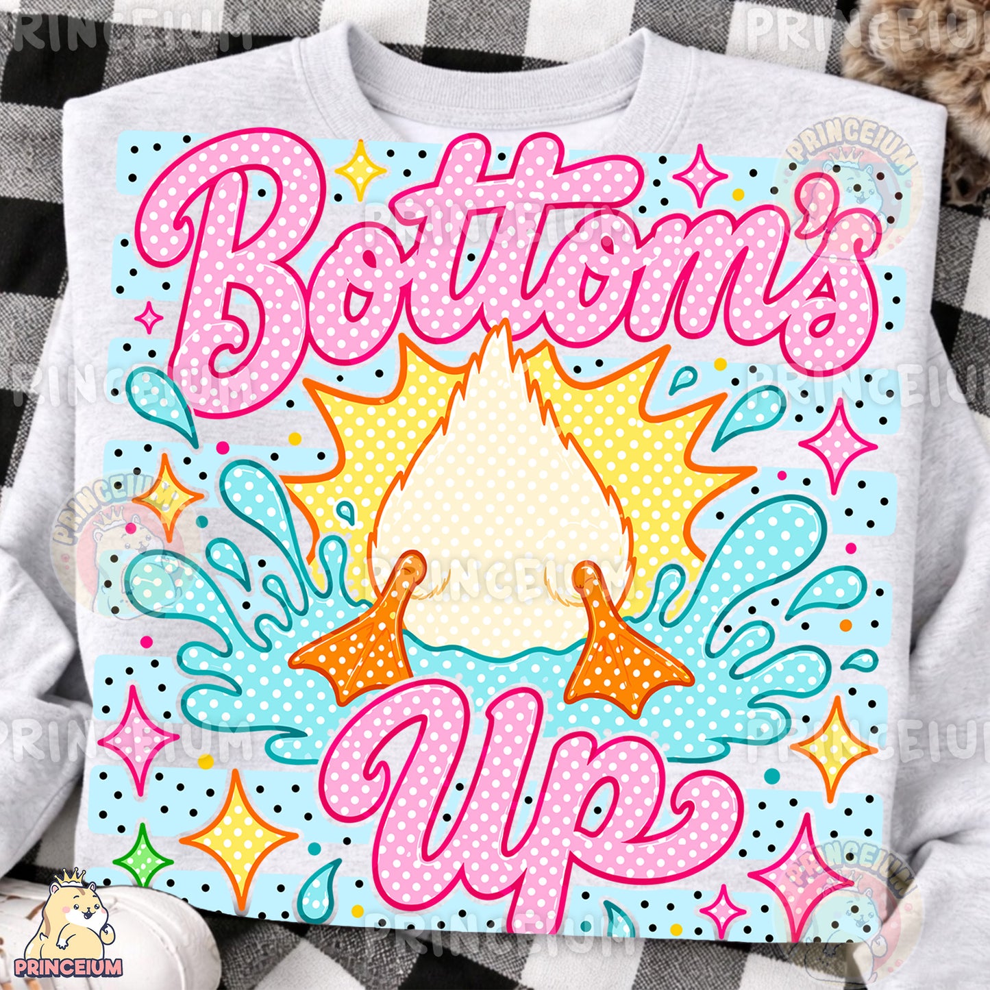 Bottoms Up Duck Sublimation Design PNG Funny Summer Splash Digital Download NEW26